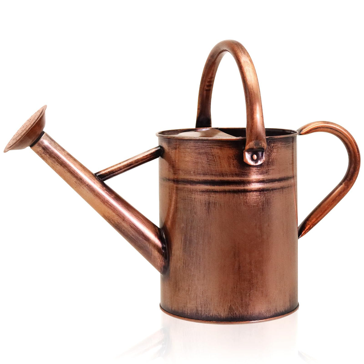 Ausluru front view galvanized watering can showing clean design and ease of use