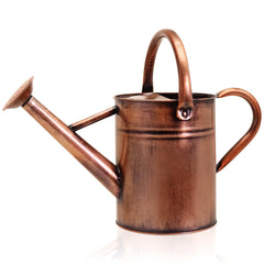 Ausluru front view galvanized watering can showing clean design and ease of use
