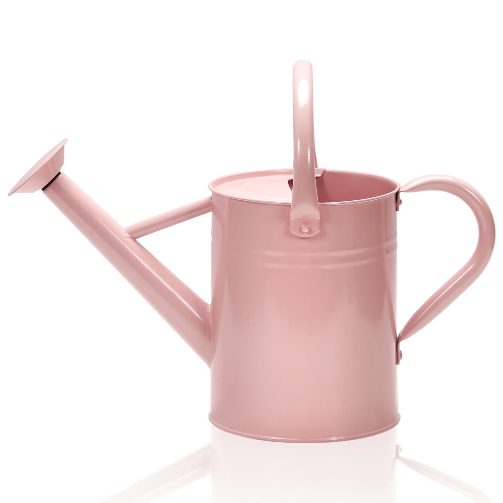 Ausluru pink watering can front view showing elegant design and easy pouring