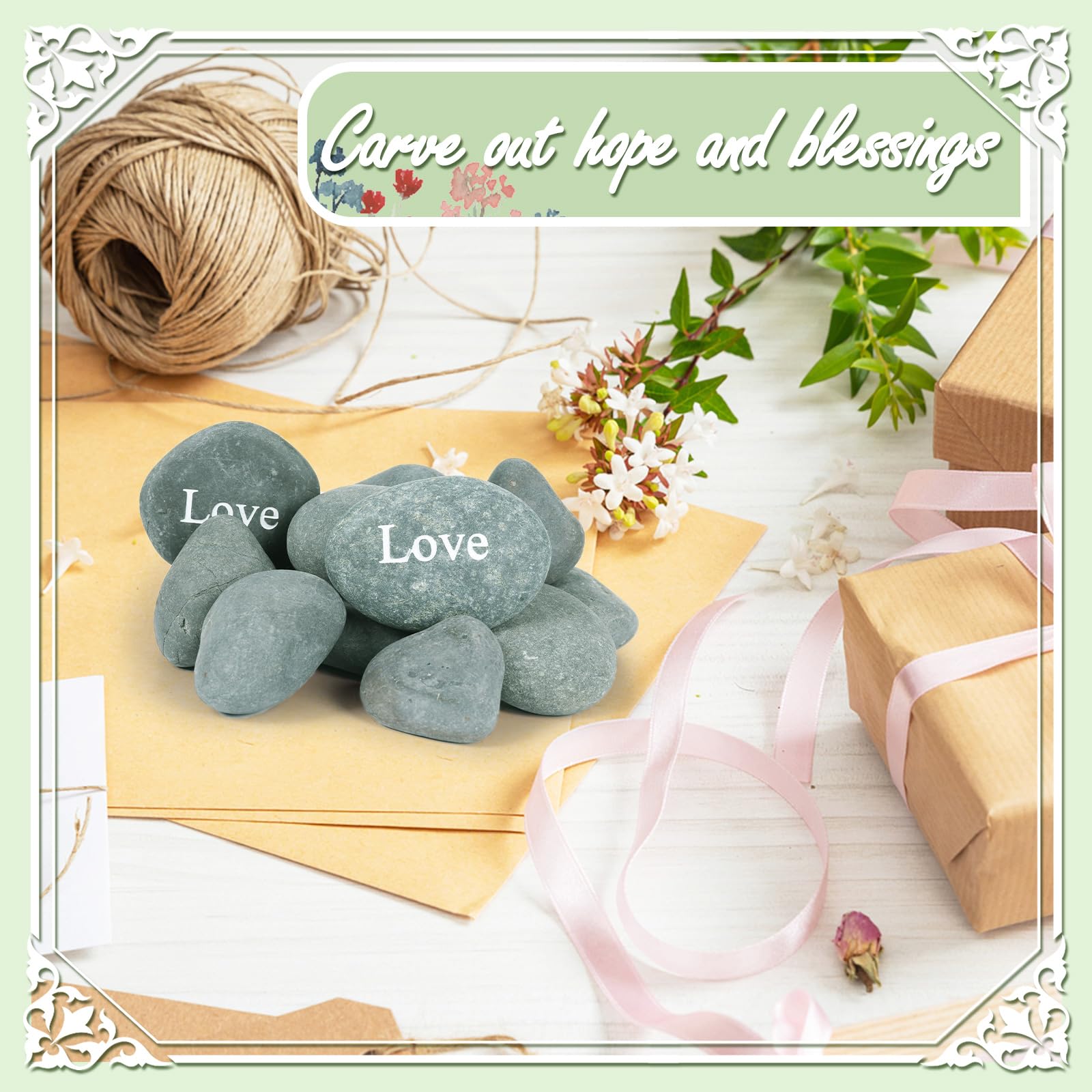 Ausluru hand holding pebbles shows scale and consistency for planning projects
