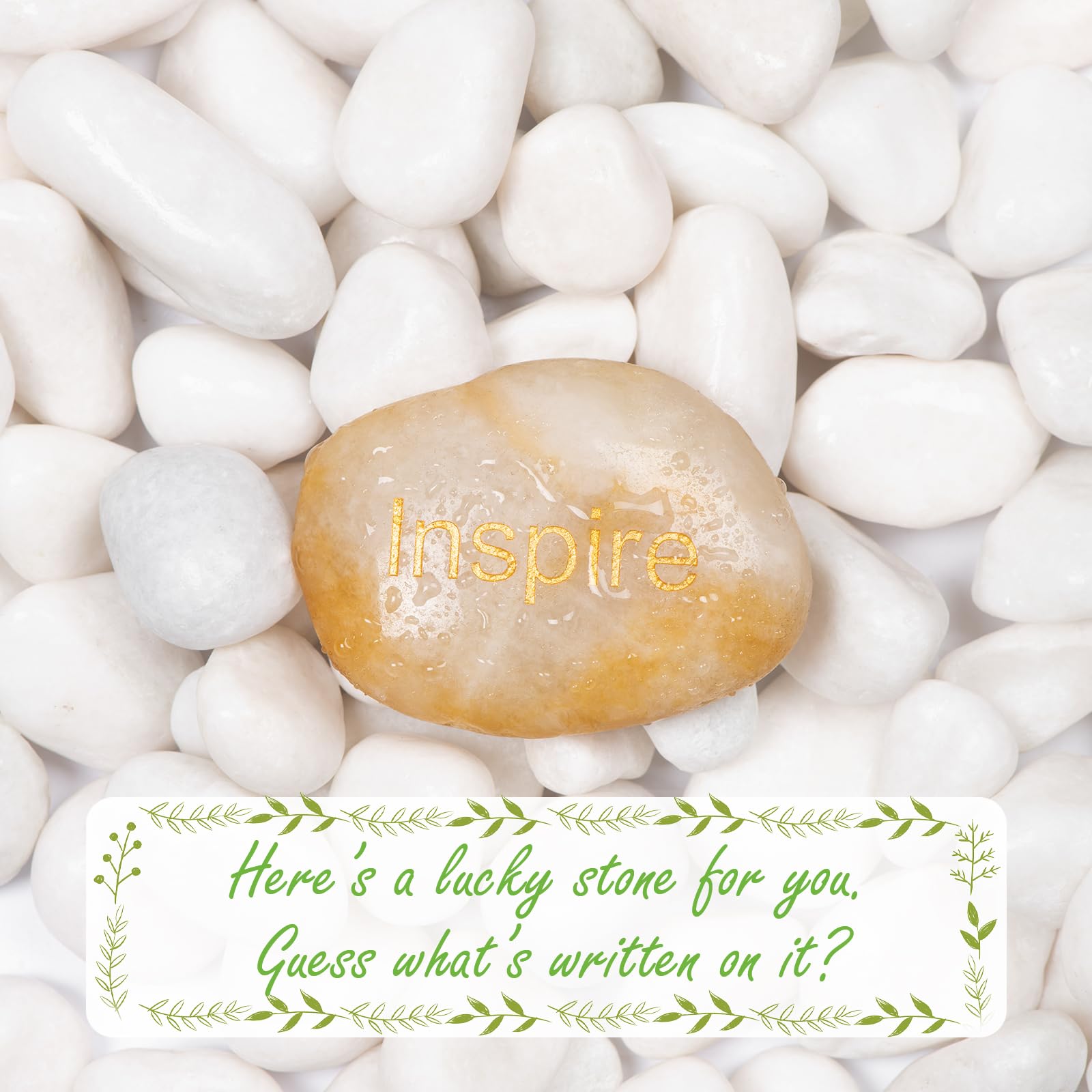 Ausluru pebbles in a vase supporting floral stems and enhancing arrangement