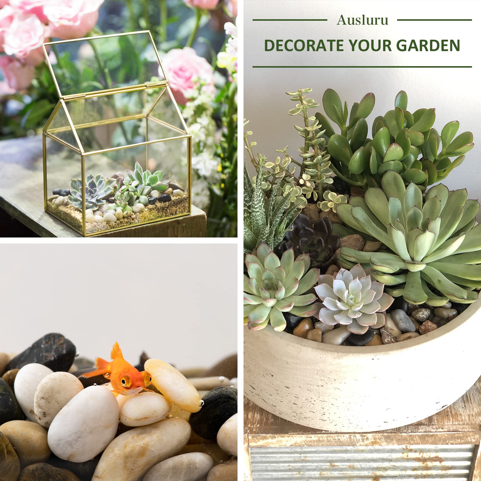 Ausluru top-down mix of shades creating natural, varied visual interest