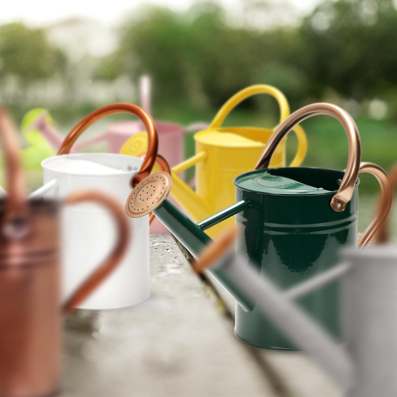 Ausluru styled on a potting bench adding decorative appeal and ready utility