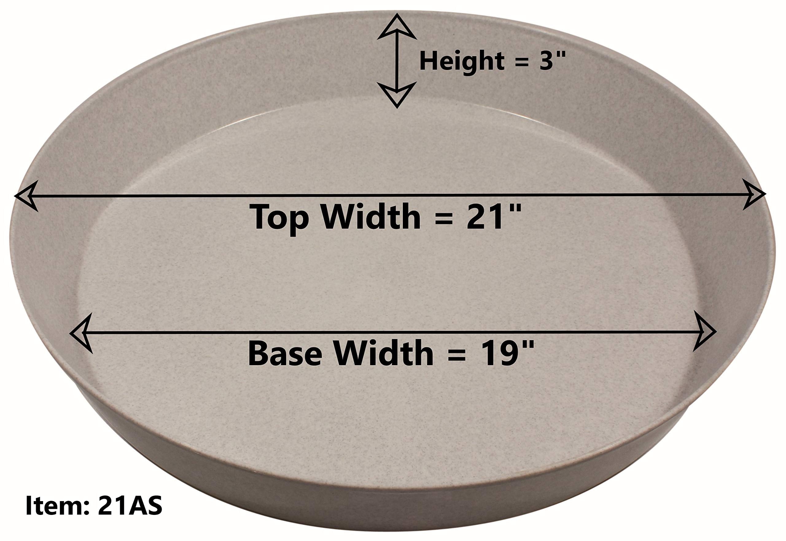 Austin Planter stack of five saucers to show case quantity and easy storage for multiple containers