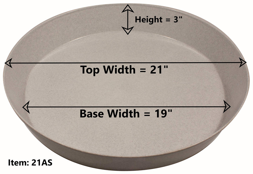 Austin Planter stack of five saucers to show case quantity and easy storage for multiple containers