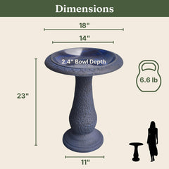 AUSTRAM birdbath in use with birds demonstrating attraction and activity
