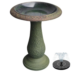 AUSTRAM front view pedestal bird bath showing elegant stone look and stability
