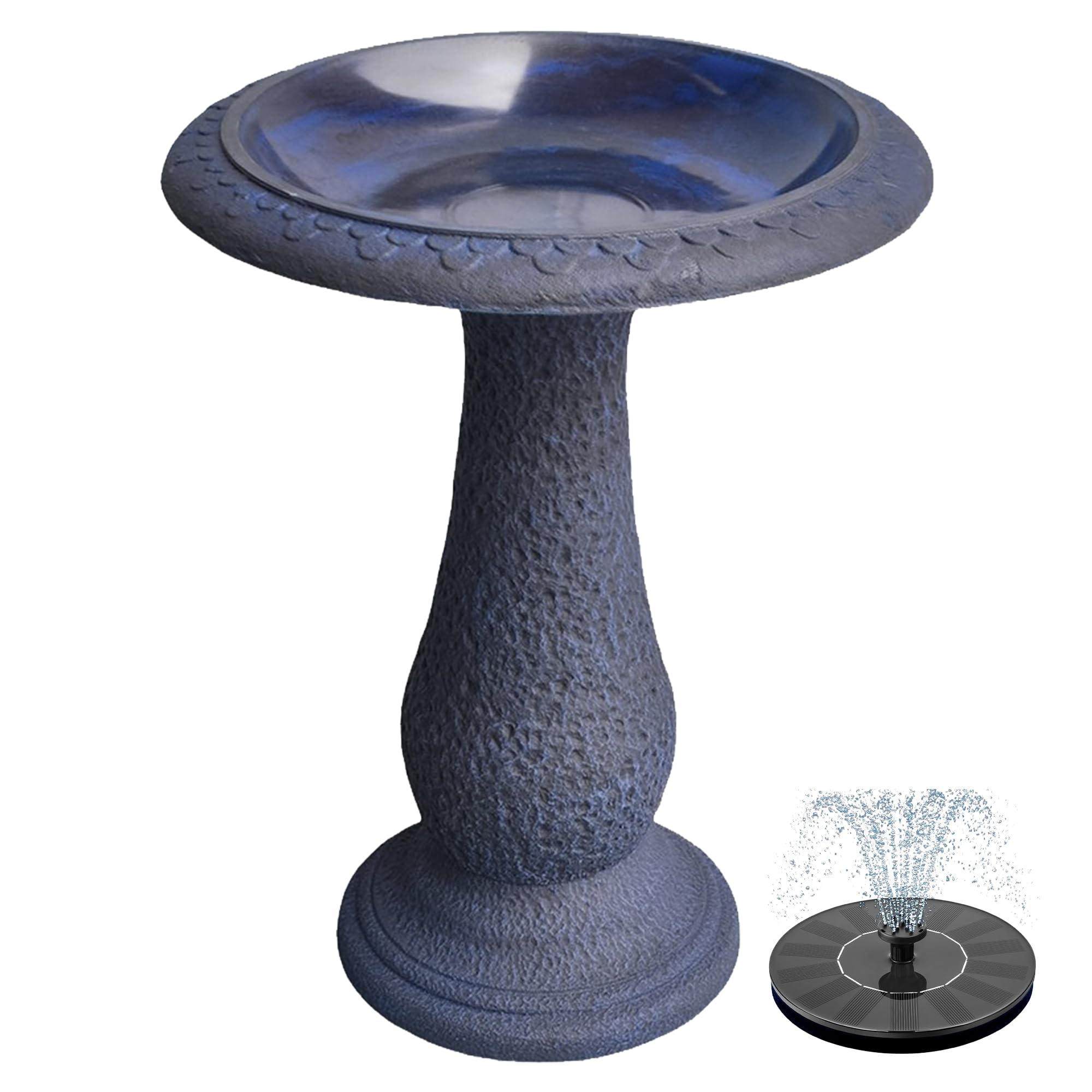 AUSTRAM front view pedestal birdbath showing full product and curb appeal
