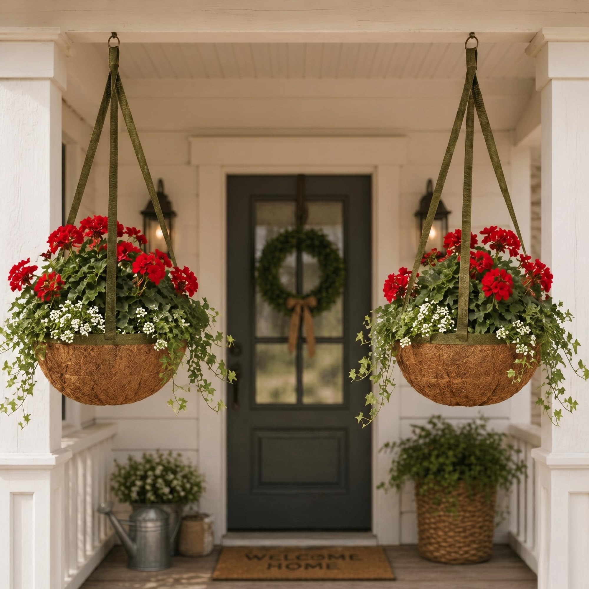 Austram indoor hanging with potted plant showing protection option and tidy presentation