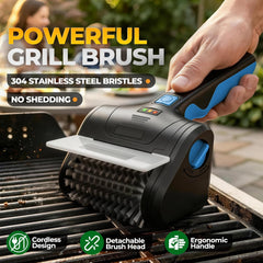 Auto Dynasty close-up of 304 stainless bristles showing no-shedding safety