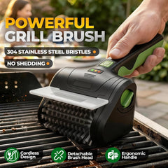 Auto Dynasty close-up of 304 stainless steel rotating head highlights safe secure bristles