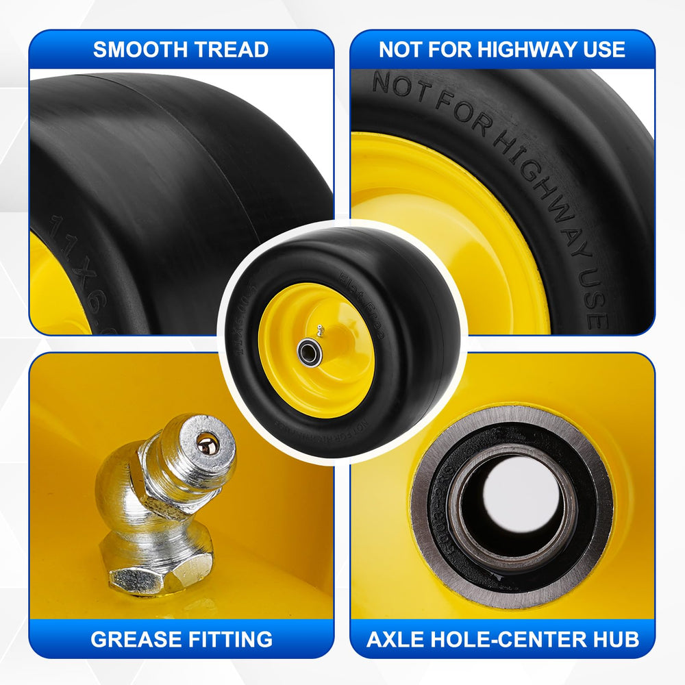 AUTOBABA tire next to ruler illustrating 11x6 size for accurate selection