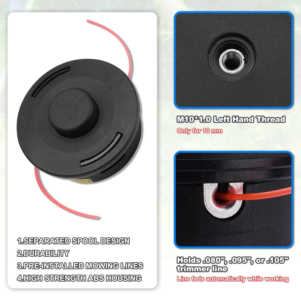 AUTOBABA comparison showing 0.080, 0.095, 0.105 line gauges for flexible cutting