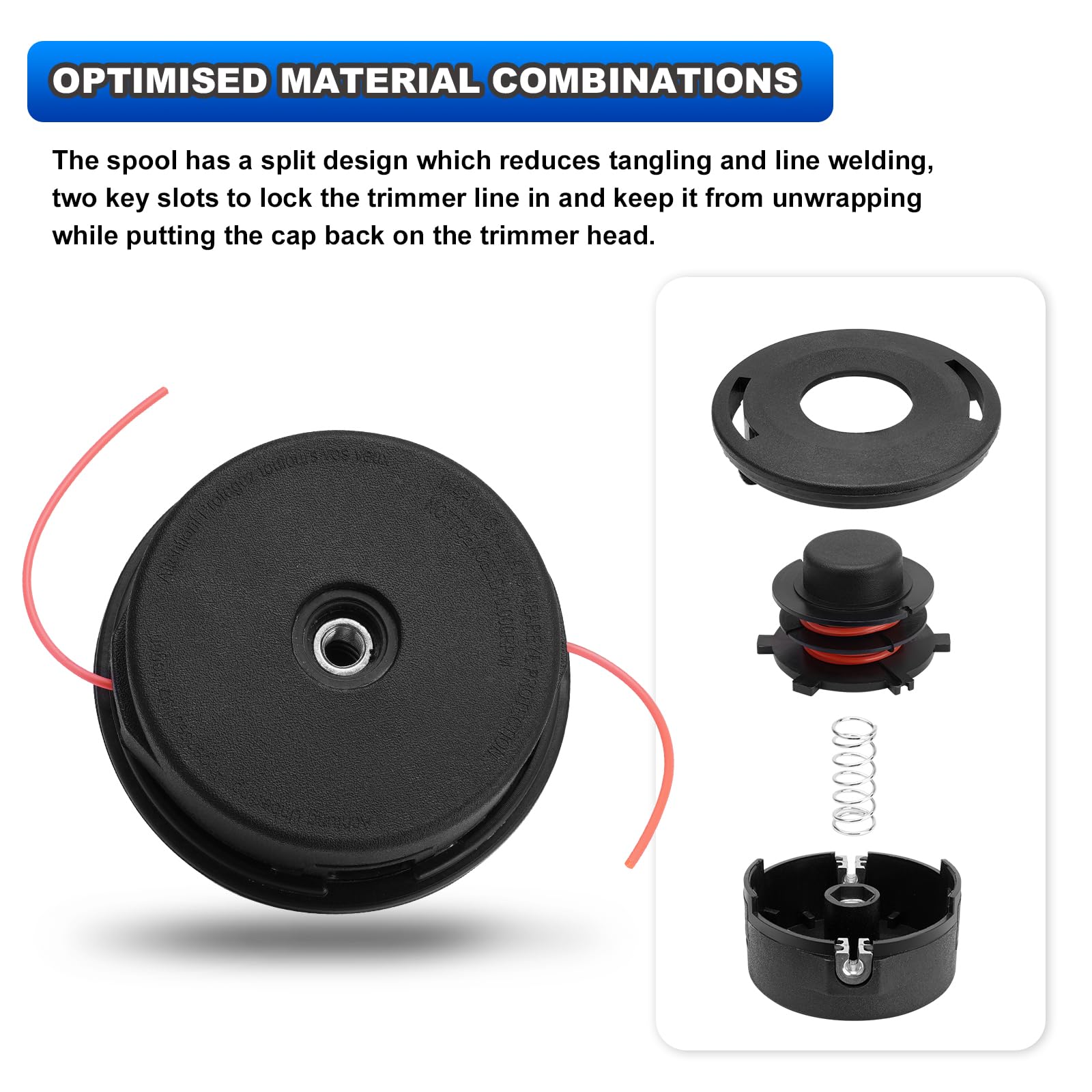 AUTOBABA threaded arbor detail showing 10mm x 1.0mm left-hand thread accuracy