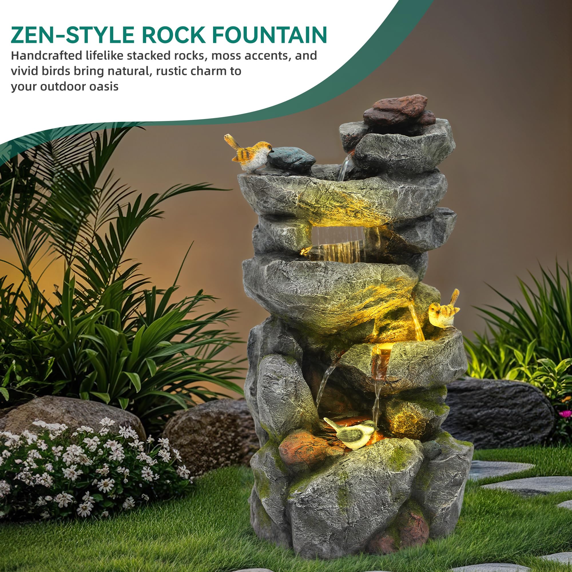AUTODAYA perched bird detail adding decorative charm and visual interest benefits