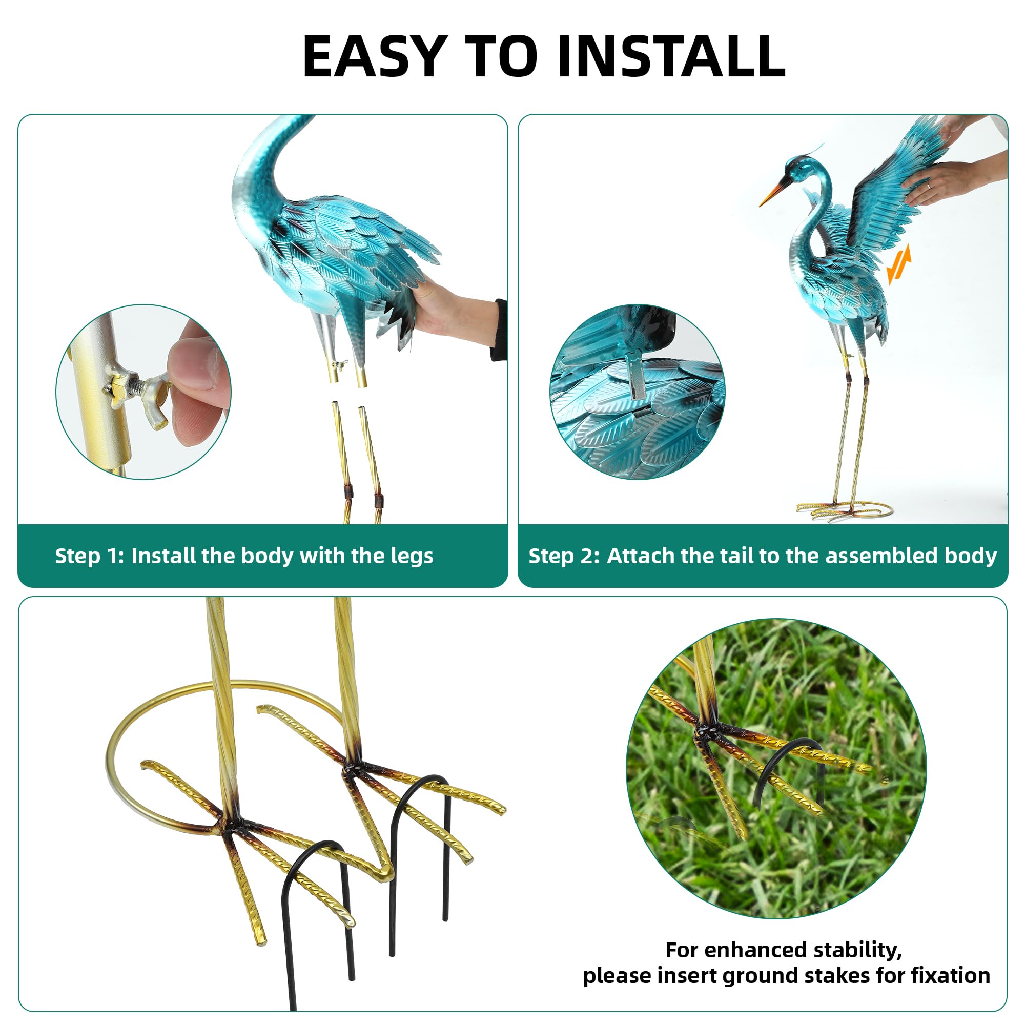 Autodaya ground stake and base detail demonstrating secure outdoor anchoring