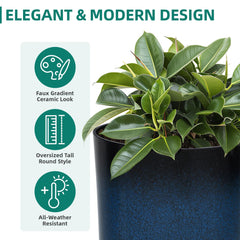 AUTODAYA drainage hole and removable plug detail, allows controlled watering
