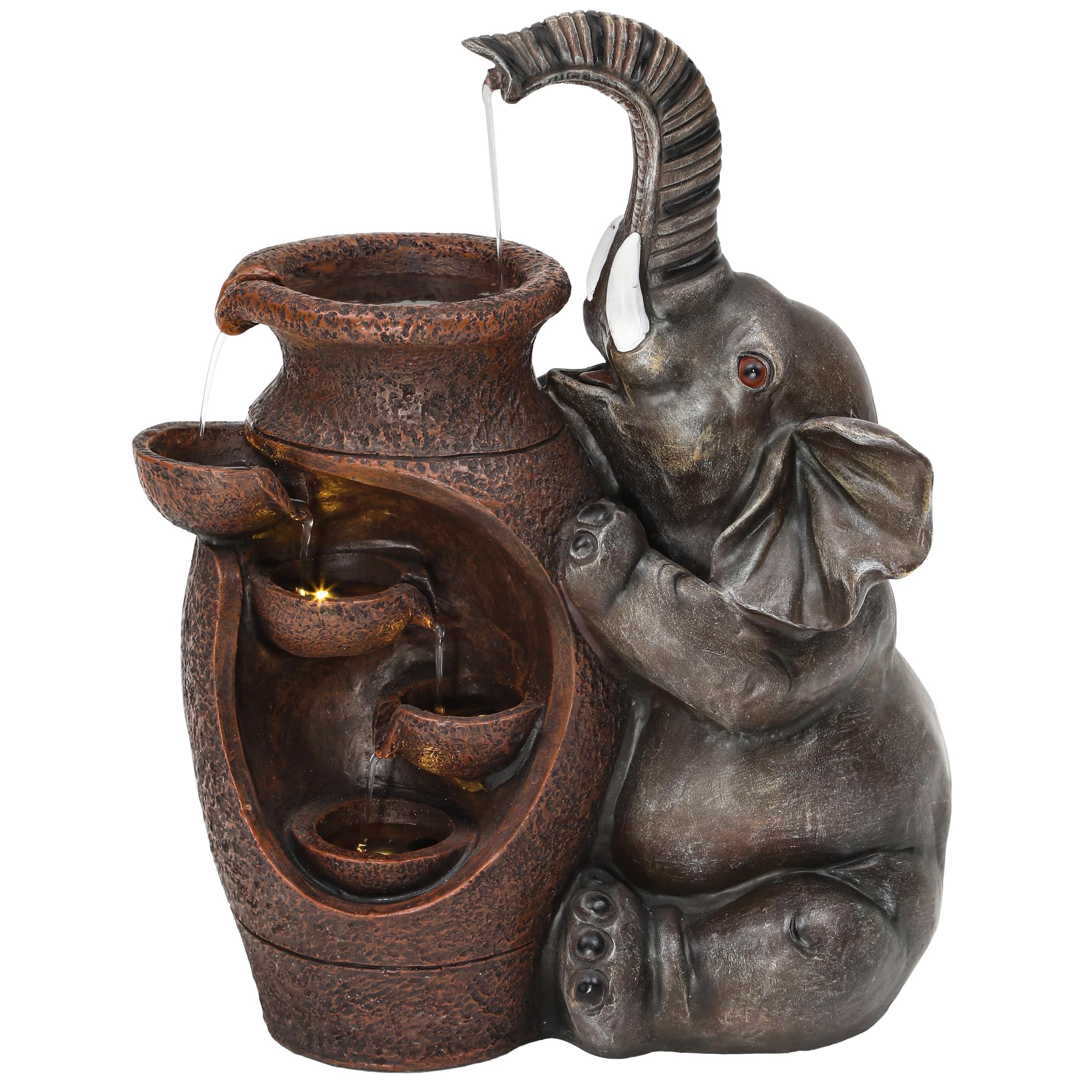 AUTODAYA fountain on patio demonstrating relaxing outdoor decor and atmosphere