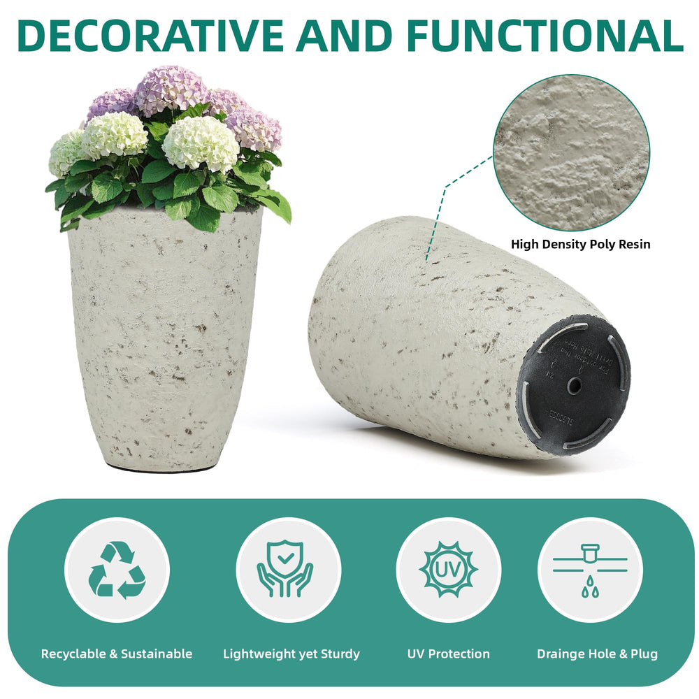 AUTODAYA planters on a front porch flanking a door adding classic style