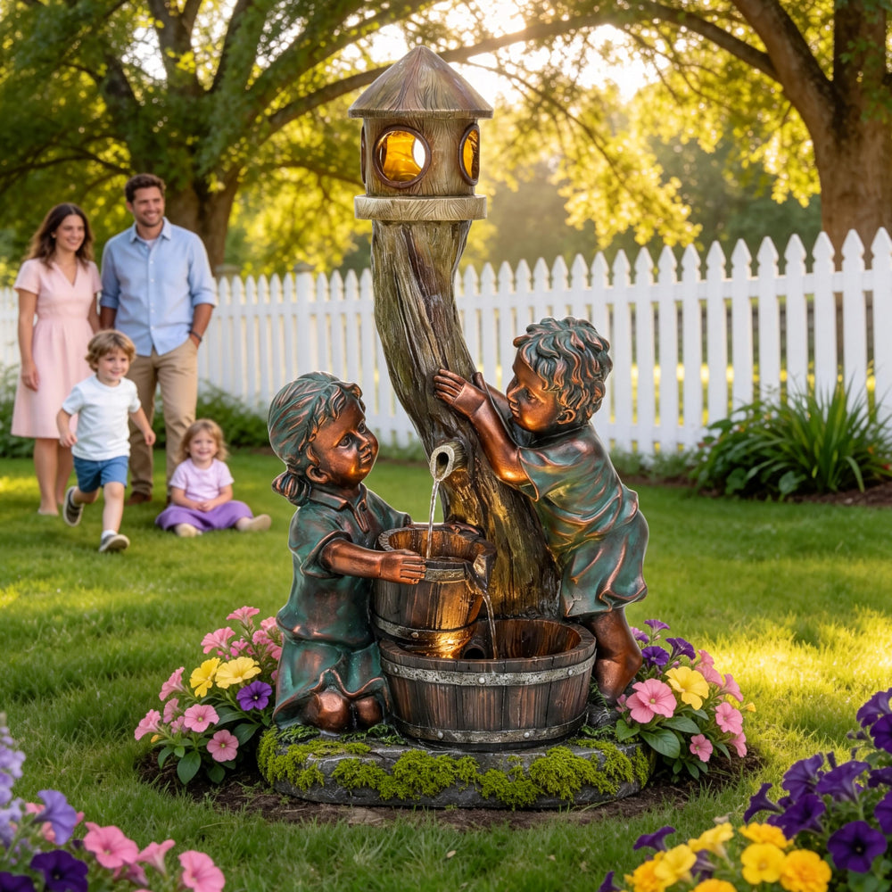 AUTO DAYA lifestyle backyard shot portraying tranquil setting and decorative impact