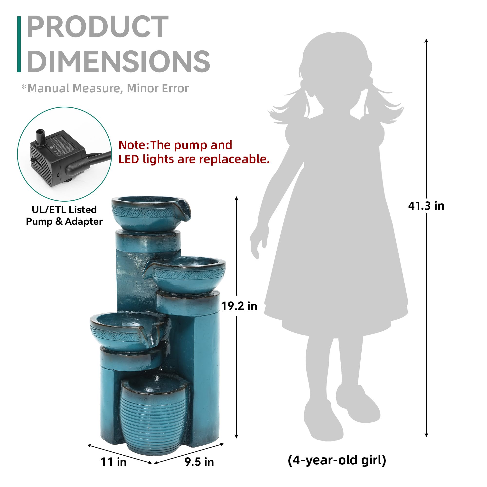 AUTO DAYA fountain on patio table illustrating decorative focal point and relaxation