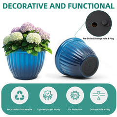 AUTO DAYA planters staged on a porch enhancing curb appeal and easy maintenance