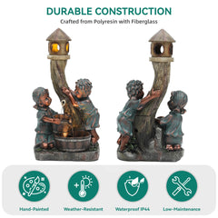 AUTO DAYA submersible pump and plumbing detail showing easy installation and reliability