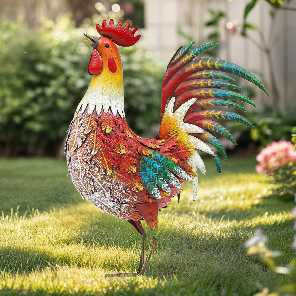 Autodaya rooster front view showing vibrant color and curb appeal