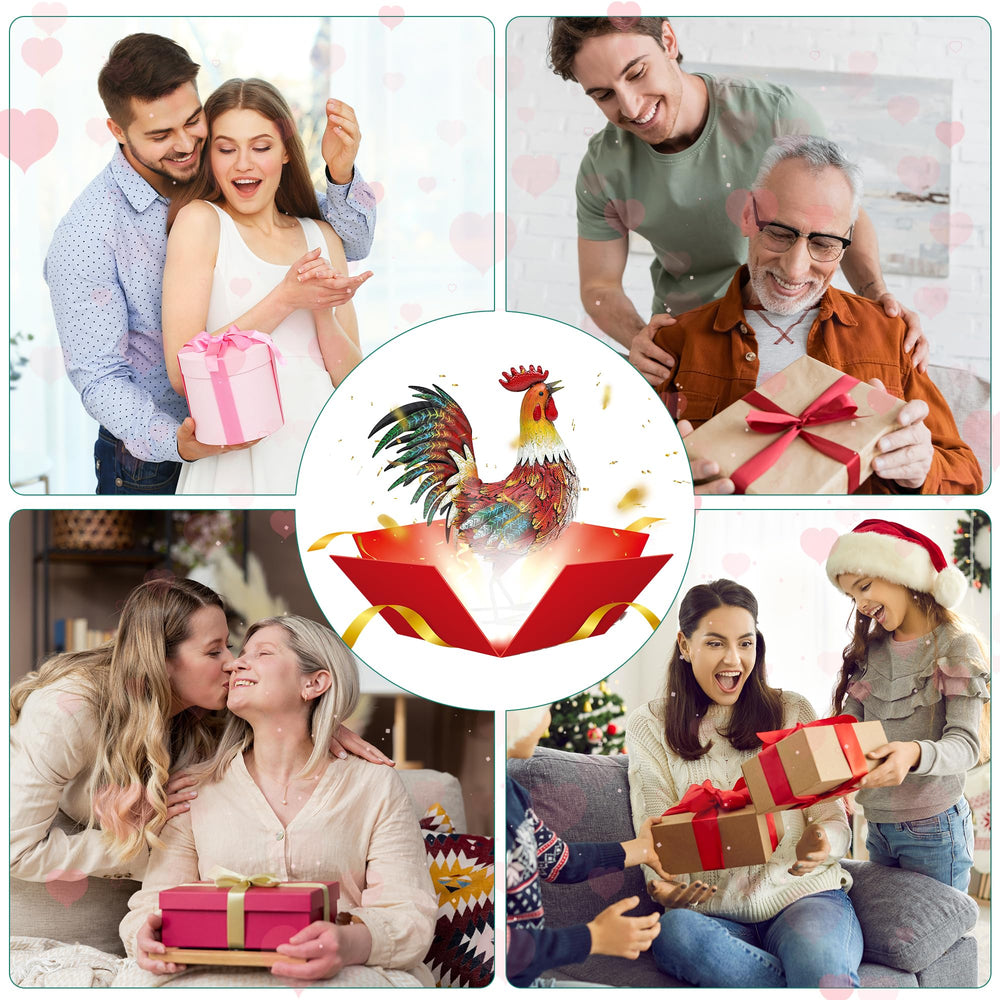 Autodaya rooster indoors on kitchen shelf supplying decorative warmth