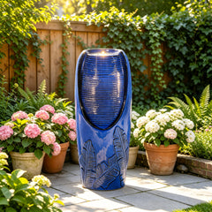 AUTO DAYA cascading water detail, demonstrates soothing sound and movement