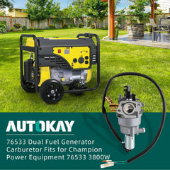 AUTOKAY carburetor close-up of throttle and jets for precise fuel metering and improved starts