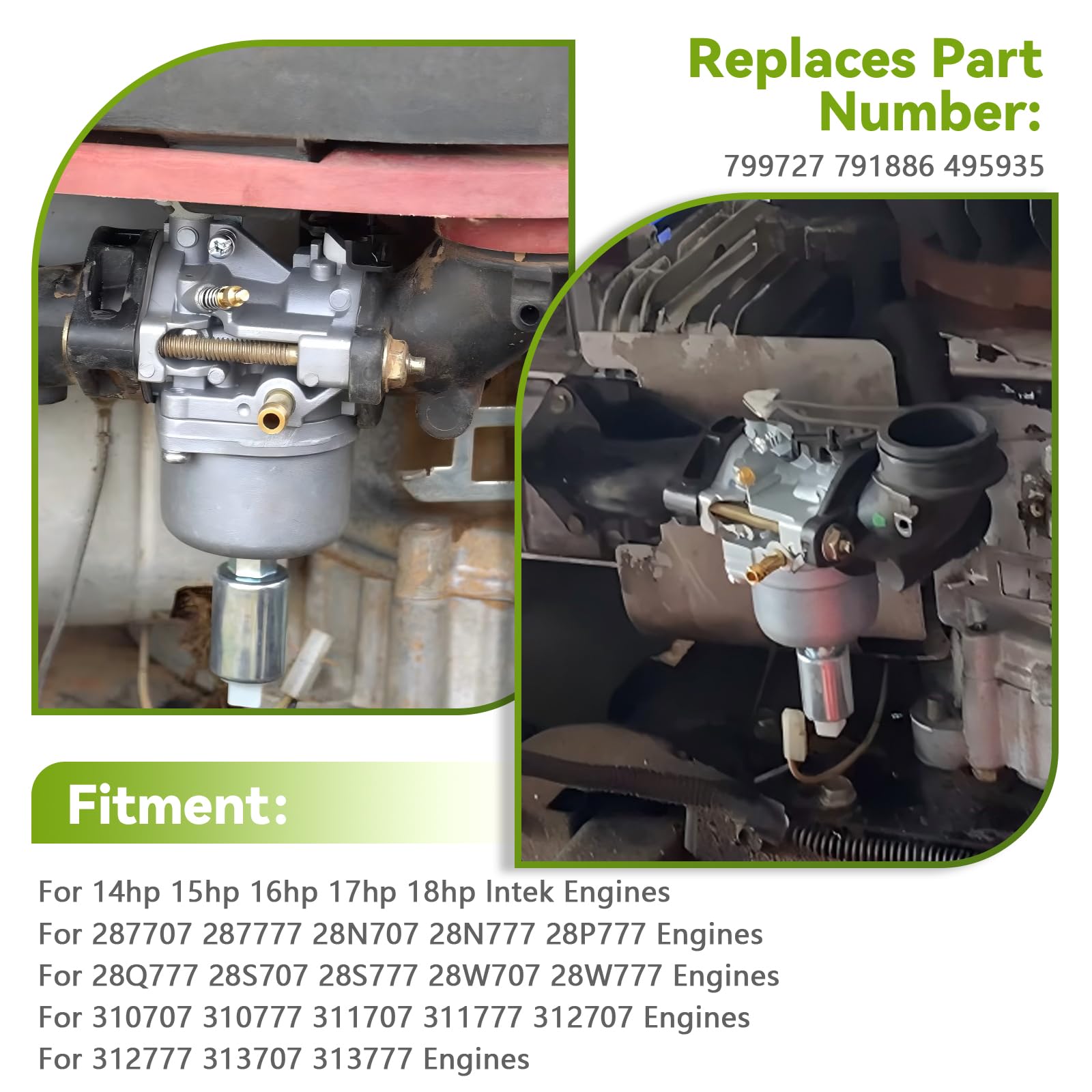 AUTOKAY carburetor installed on engine demonstrating restored fuel delivery