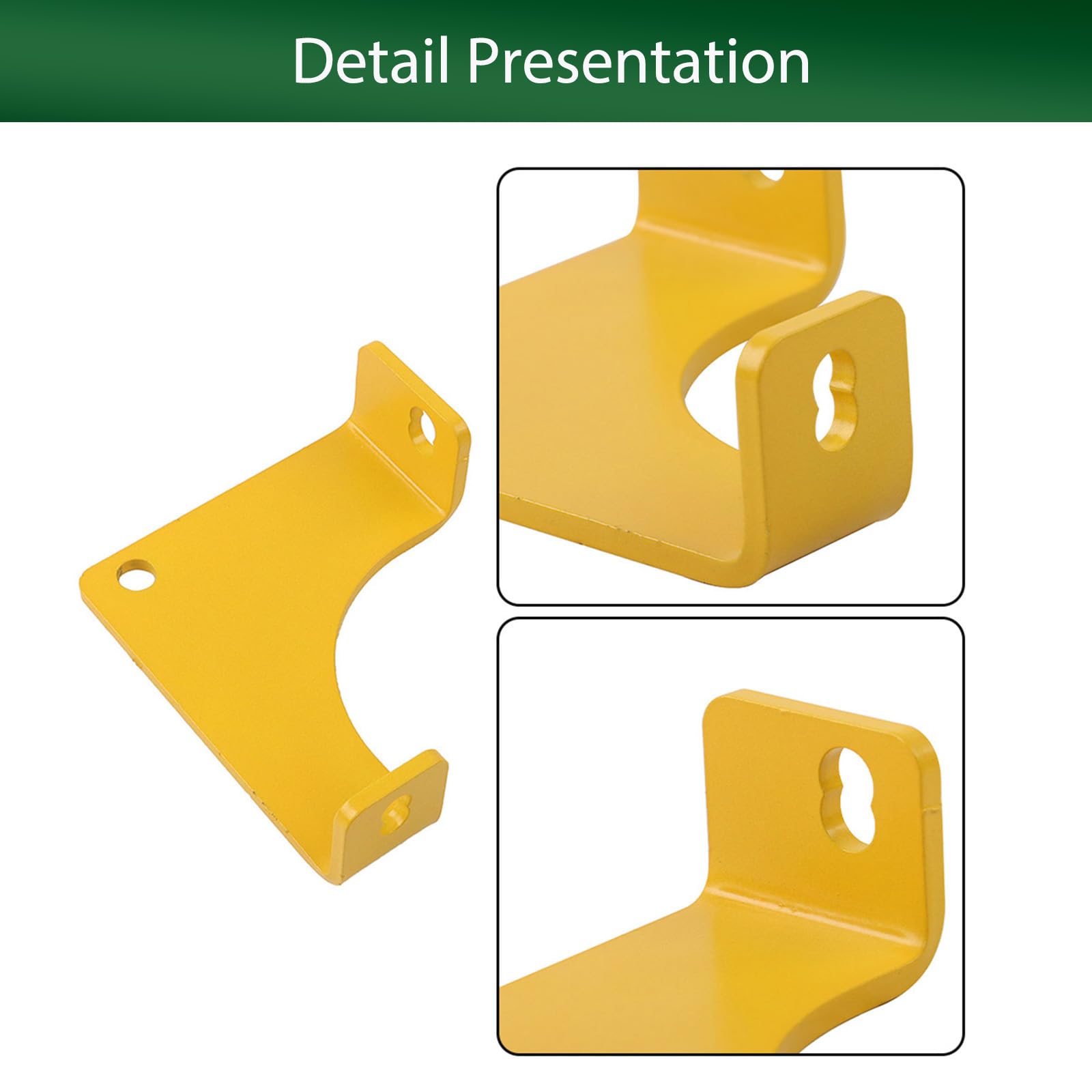 Autoparts bracket beside ruler illustrating exact size for correct fitment