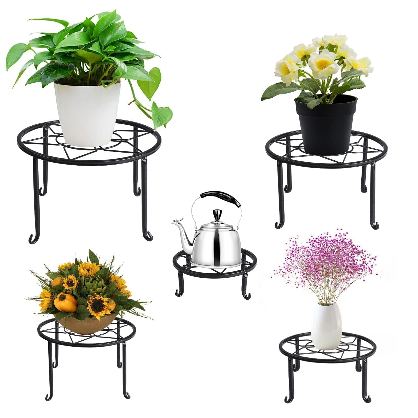 Autopromake indoor living room styling with stands improving plant visibility