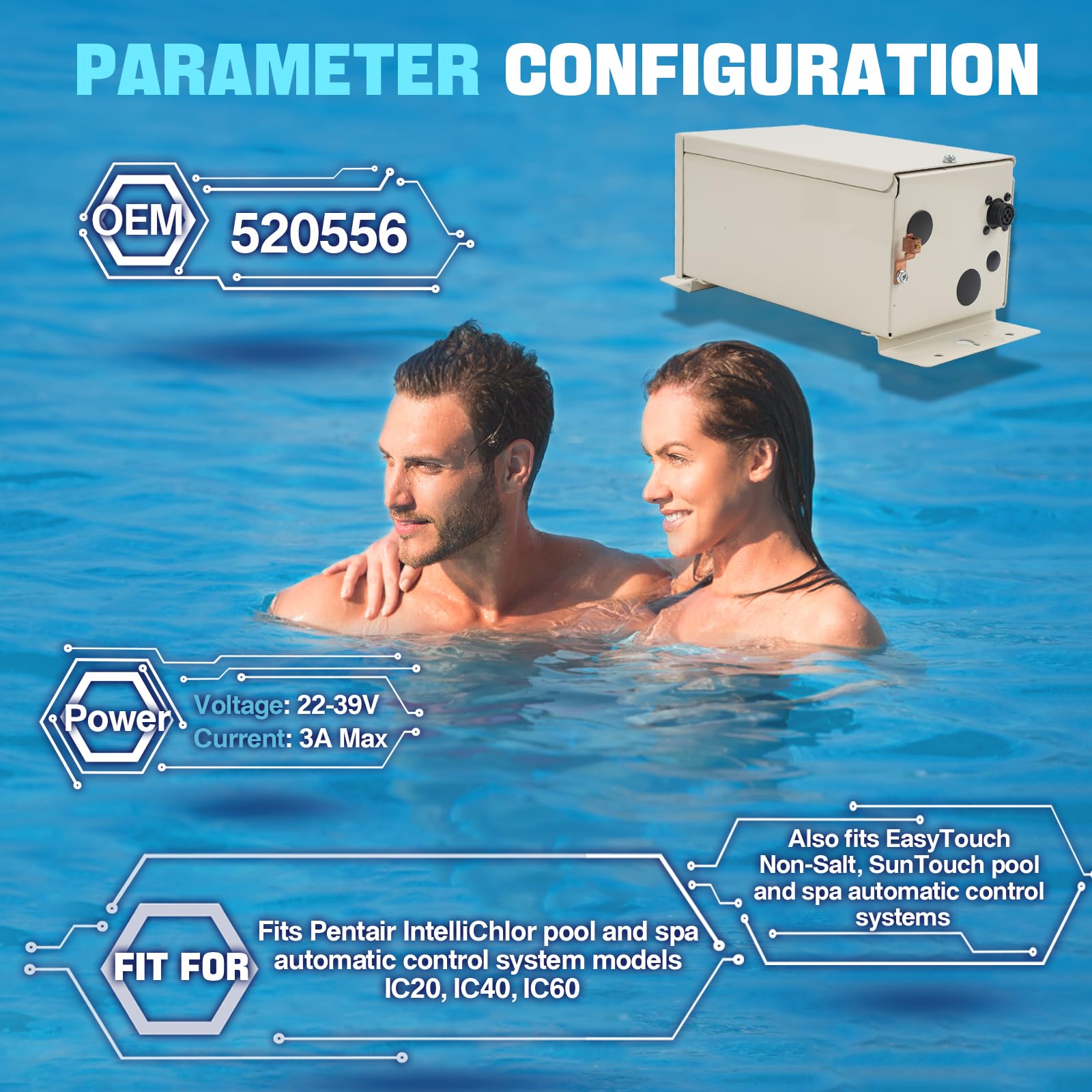 Autoverve power center size comparison with hand showing compact, serviceable form