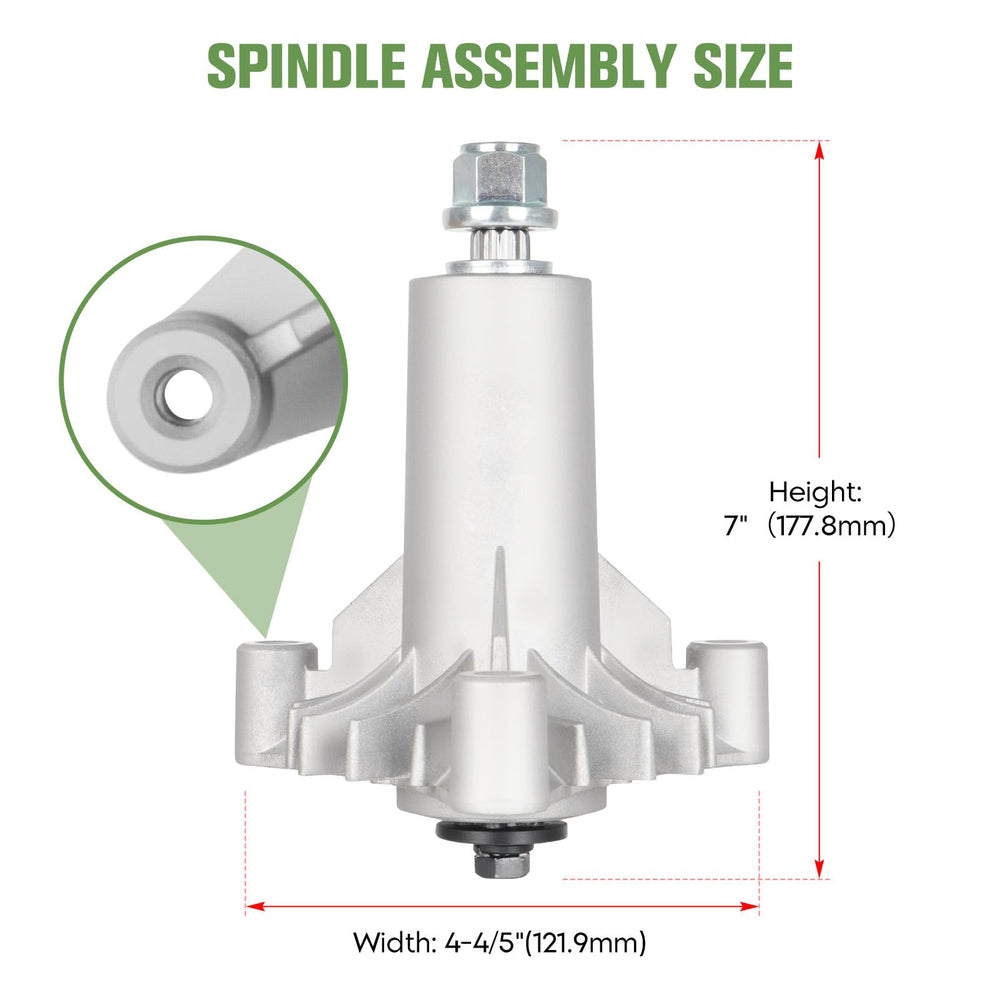 Autsurles close-up of spindle bearing and housing showing precision fit for smoother blade rotation
