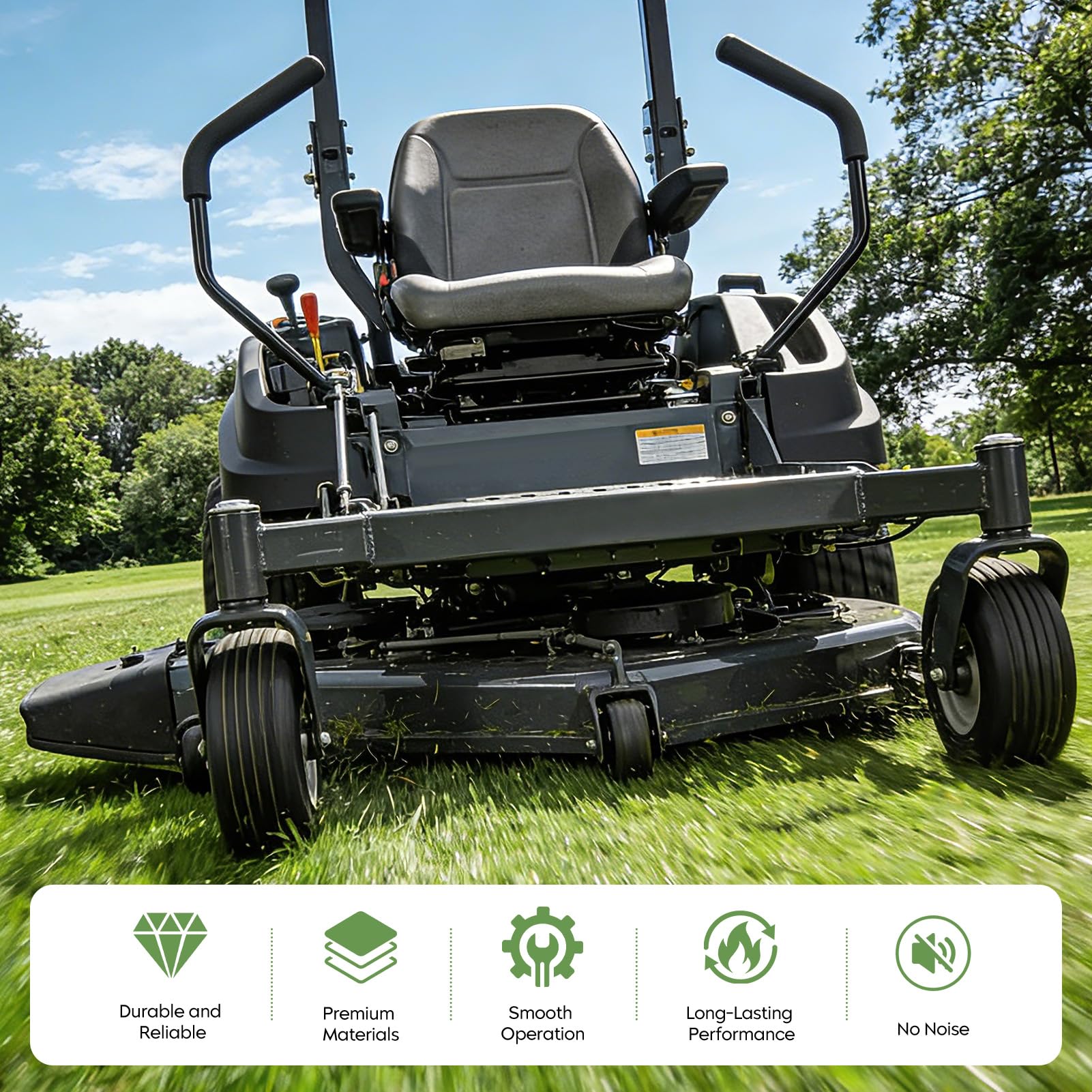 Autsurles spindle in mower deck being used to illustrate restored cutting performance