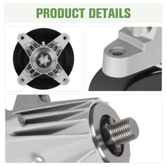 Autsurles spindle shaft close-up showing smooth machined surface for secure blade mounting