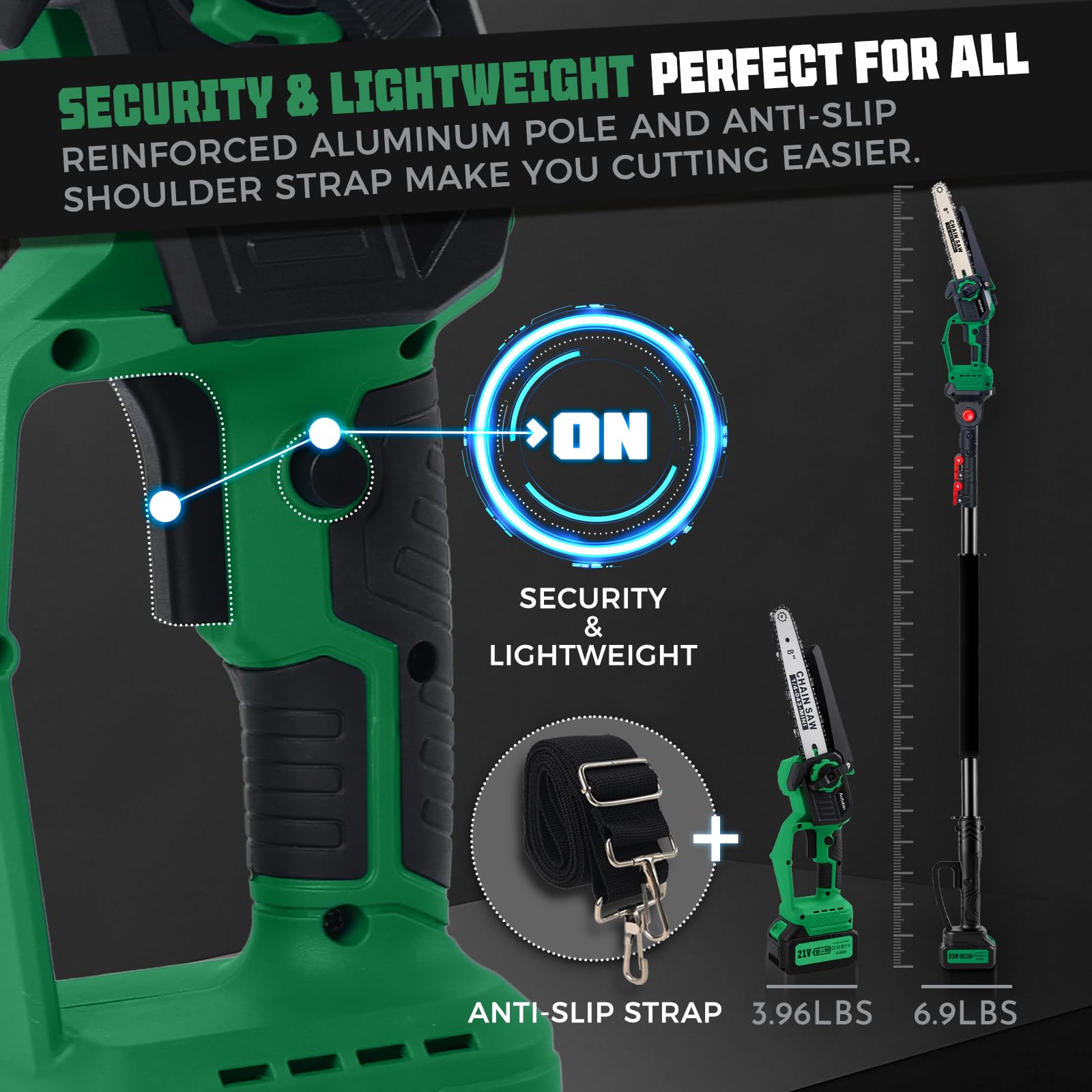 Autubin chain and auto-oiler close detail for low-maintenance performance