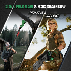 Autubin extended pole at full length demonstrating 16ft reach benefit