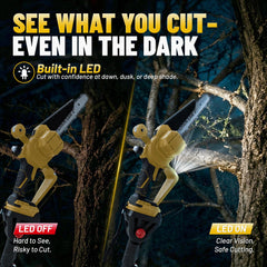 Autubin handle close-up with controls offering comfortable grip and easy operation