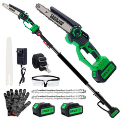 Autubin front view of the pole saw showing compact design and easy handling