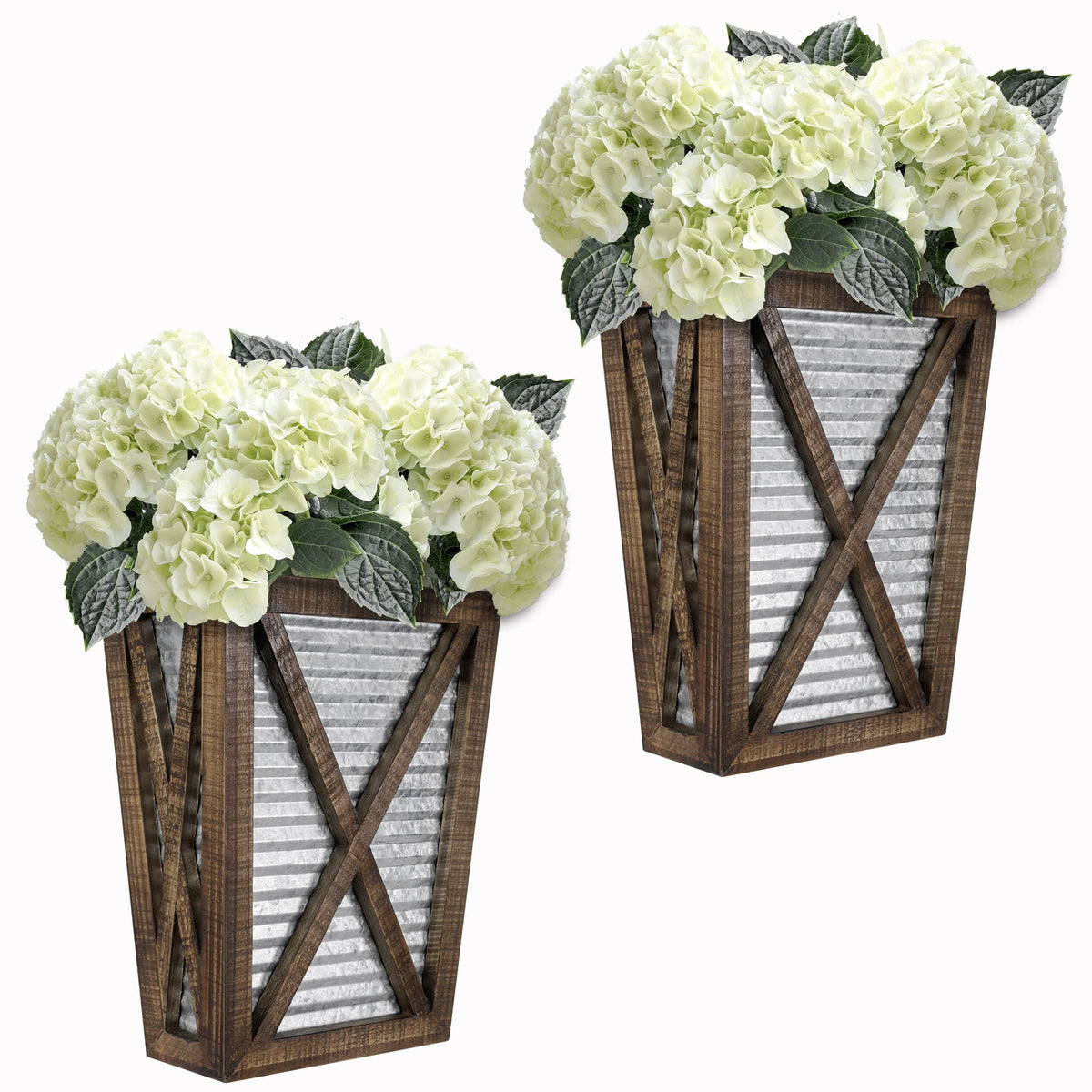 Autumn Alley front-facing wall planter set showing rustic farmhouse appeal