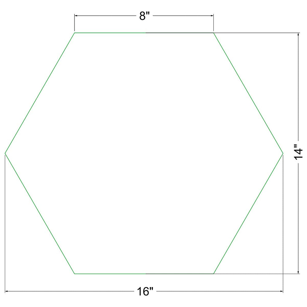 AUTUMN finished hexagon pathway showing scale and uniform tiling benefit