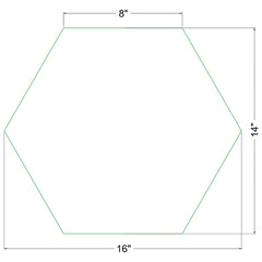 AUTUMN finished hexagon pathway showing scale and uniform tiling benefit