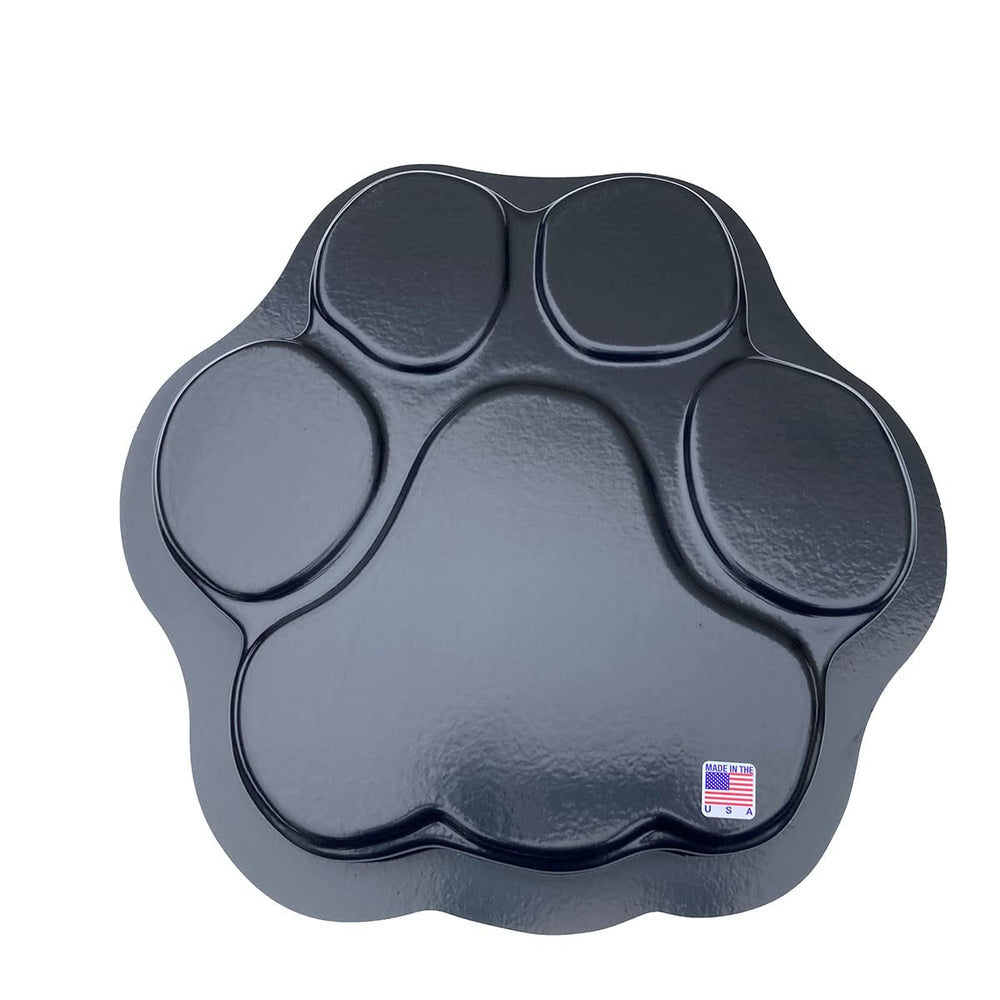 AUTUMN front view of paw print mold showing shape and sturdy rim for easy handling