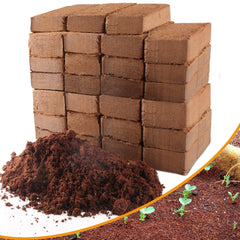 Avalution front packaging showing 27 coco coir bricks and benefits