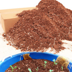Avalution front packaging showing 18QT potting mix for easy storage and use