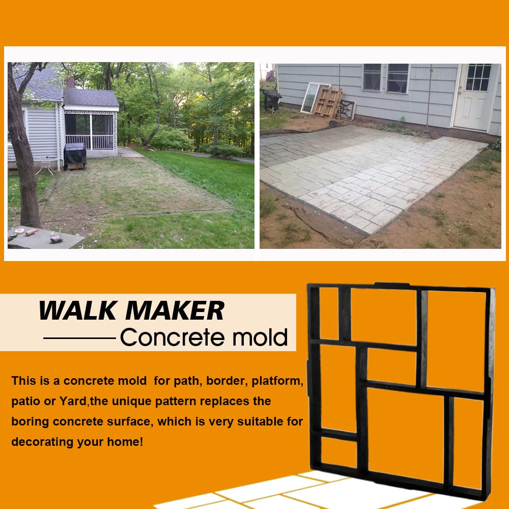 Avalution mold in use being filled with concrete for quick DIY paving