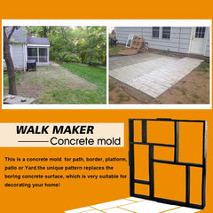 Avalution mold in use being filled with concrete for quick DIY paving